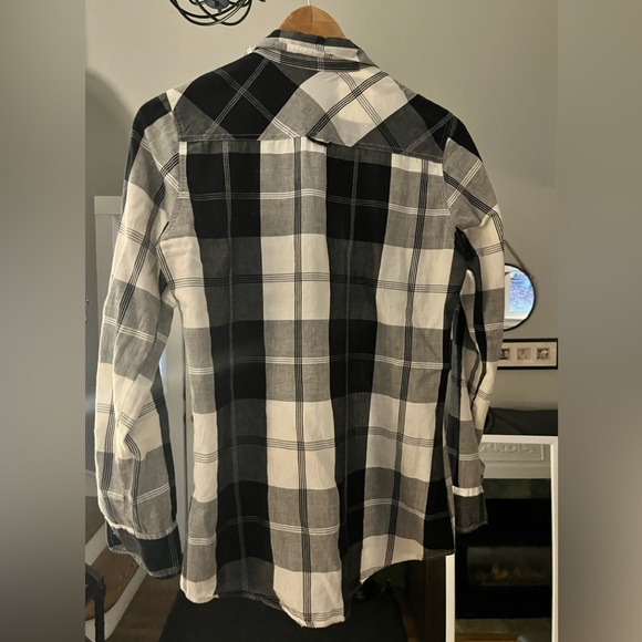 Plaid cotton button down M - Picture 5 of 5